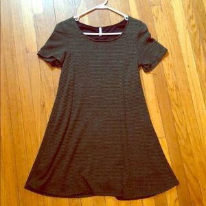 Olive Green Short Sleeve Knit Dress
